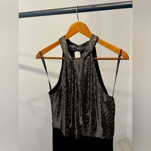 Women’s sz. 12 Black & Gold Pant-suit